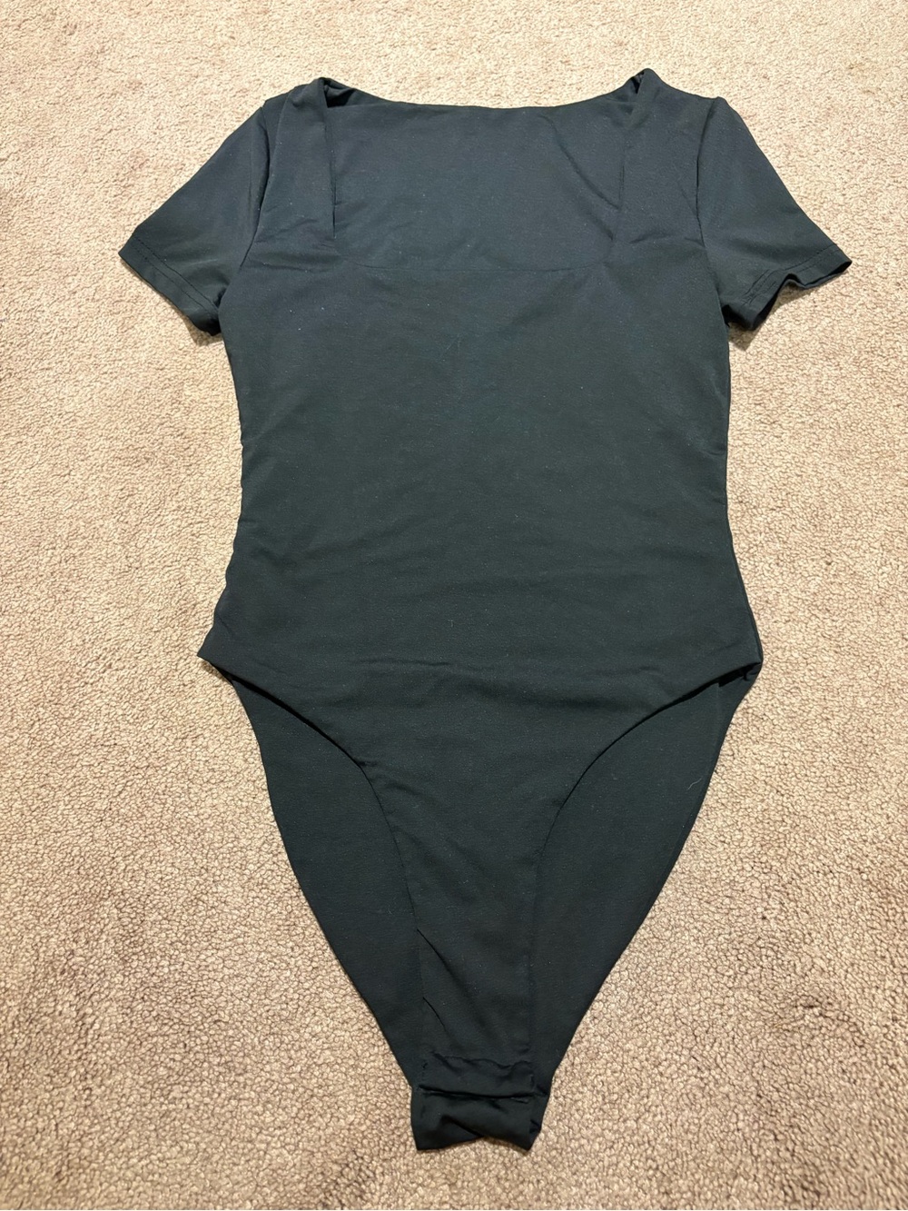 SHEIN Black Short Sleeve Scoop Neck Bodysuit size xs